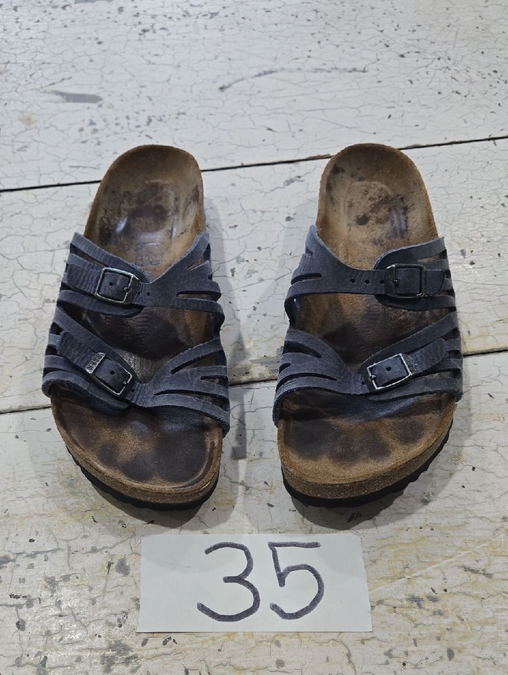 Birkenstock Granada Soft Footbed slide sandal Women's Gray 39-8
